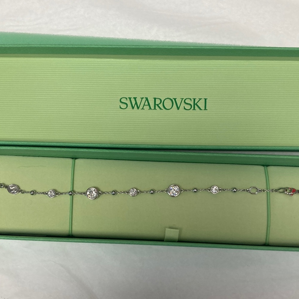 Swarovski Silver Bracelet with Sparkling Crystals